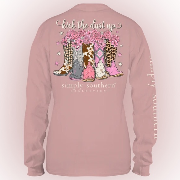Simply Southern Kick The Dust Up Long Sleeve Shirt - Picture 1 of 11